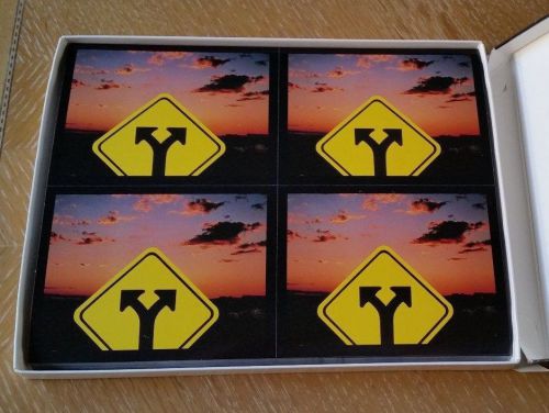 144 - Road Sign Perforated Postcards, 4.25&#034; x 5.5&#034; (Pre-Owned, Never Used)