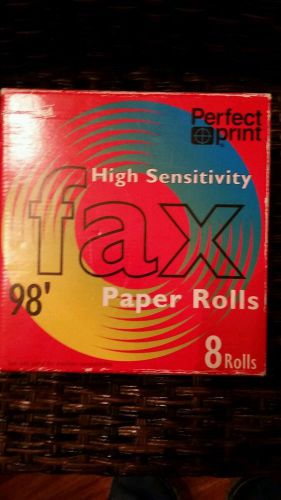 PERFECT PRINT 5 ROLLS HIGH SENSITIVITY FAX PAPER 98 FT. ROLL (R3)