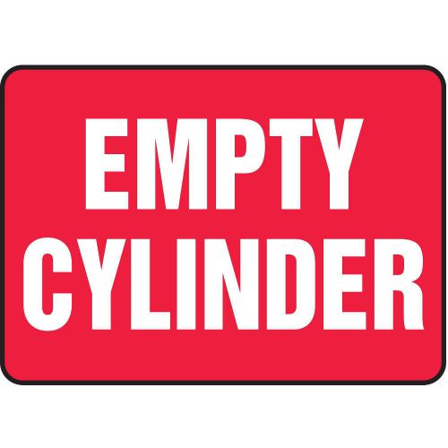 Notice Sign, 7 x 10In, WHT/R, Empty CYL, ENG MCPG595VS