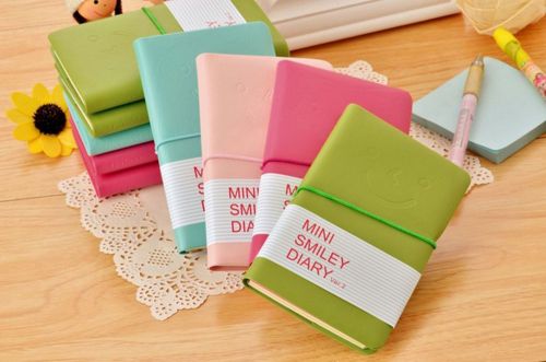 Diary Notebook Charming Portable Mini Smile Smiley Paper Note Book