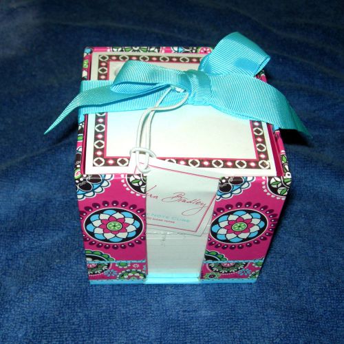 VERA BRADLEY~CUPCAKE PINK~TAKE NOTE CUBE~600 LOOSE NOTES~NEW~GREAT GIFT IDEA~