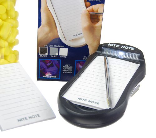Nite Note Beside NotePad with Bonus 60 Pairs FREE  Earplugs Black Notes for Bed