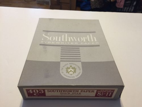 Southworth Typewriter Paper 4 Star 403C 8 1/2 x 11 20lb Plain Heavy Weight
