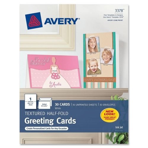 Avery Greeting Card - 5.50&#034; x 8.50&#034; - 30 / Box - White