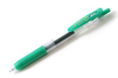 Zebra Sarasa Push Clip Gel Ink Ballpoint Pen 0.7 mm Green