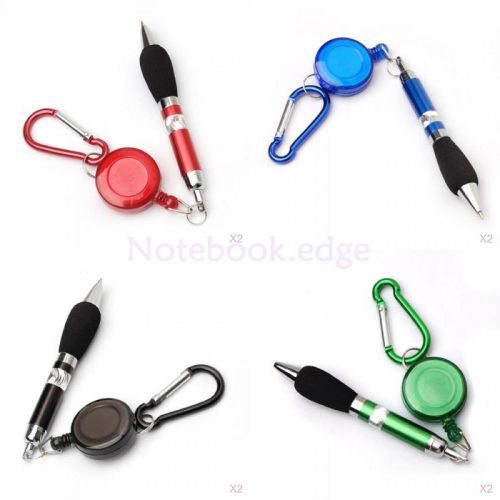 5pcs Retractable Badge Reel Pen Belt Carabiner Clip Key Ring 4 Color Party Favor