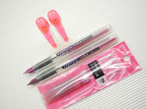 4pen+8 cartridge Platinum Preppy 0.5mm Stainless Fountain Pen w/cap Pink(Japan