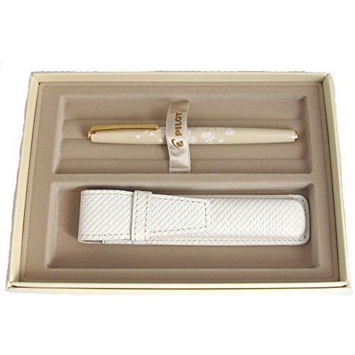 New Pilot Fountain Pen Ready White Maple in di M With Pen Case From Japan