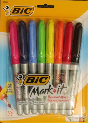 Bic permanent markers (pack of  8) plus bonus bic matic pack of  5 lead pencils for sale