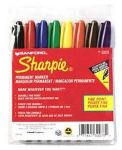 Sanford sharpie fine point marker 8 color set for sale