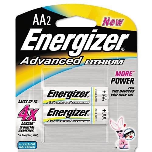 Energizer Advanced Lithium Batteries, AA, 2/Pack