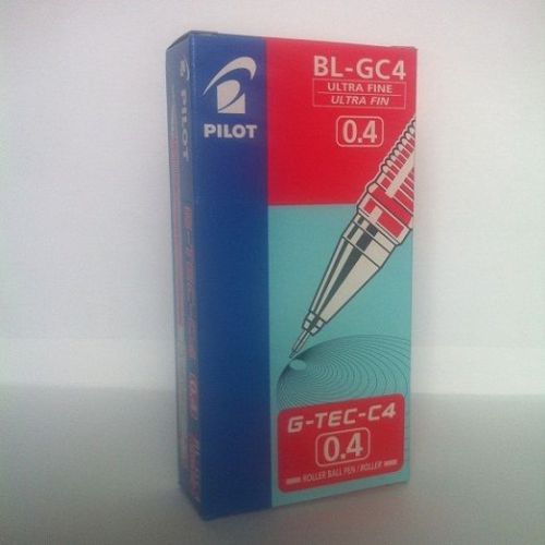 12 pilot g-tec -c4 0.4 red rollerball pens ultra fine in box for sale