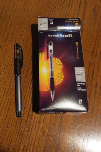 Uni-Ball Gel Grip Stick Medium Point Gel Pens, 9 Black Ink Pens (Model 65450)
