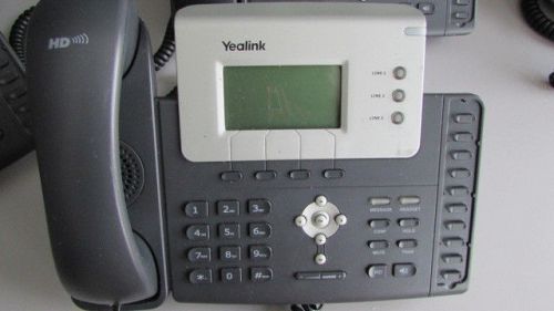 6 yealink sip-t26p enterprise ip phone hd voice interoperable 3 line phones for sale