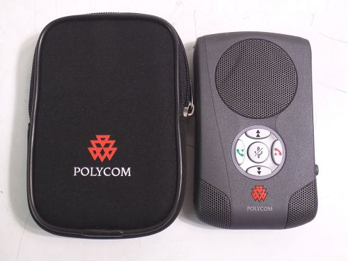 Polycom audio 2201-44240-001 communicator gray cx100 speakerphone with case for sale