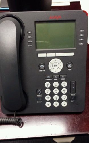 Lot (3) AVAYA 9608 IP Office Display Phones with Handsets &amp; Stands .