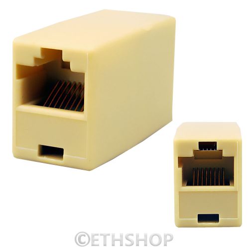 Rj45 network cat5e cable female joiner coupler connector lot 5 10 20 50 100 pack for sale
