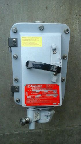 Appleton ebr3034fb40 interlocked receptacle with circuit breaker for sale