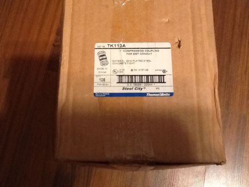 1&#034; EMT COMPRESSION COUPLINGS. NEW BOX OF 100
