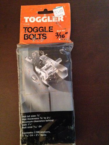 Toggle bolts 3/16&#034; for sale