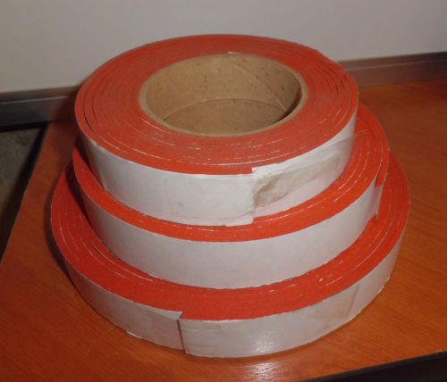Lot Of 3 Rubber Adhesive Insulation Tape 1/8&#034; THK x 1&#034; WD