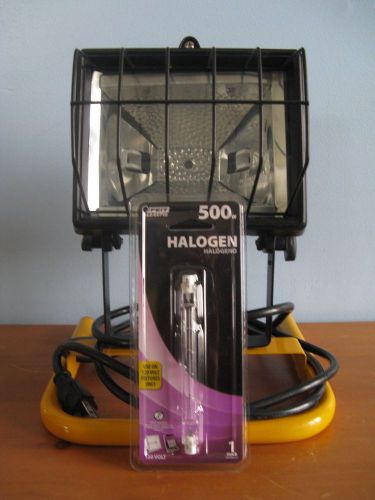 Portable halogen table work light/lamp - very bright - 500 watts - new bulb for sale