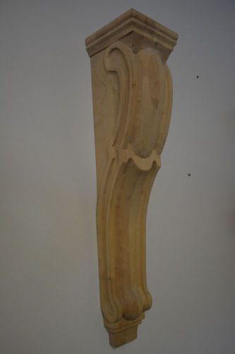 Large Classic Design Maple Wood Corbel 7&#034; x 7&#034; x 32&#034;