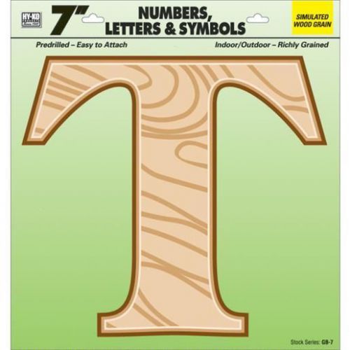 7&#034; POLY LETTER T GB-7/T