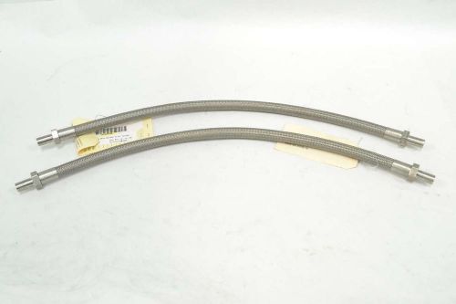 Lot 2 new braided hose stainless fitting flex size 5/8x24in b360164 for sale