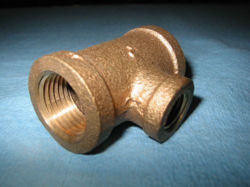 Low-Pressure Brass Threaded Pipe Fitting 1/2&#034; x 1/4&#034; x 1/2&#034; (2 FITTINGS).