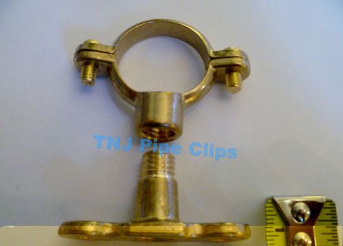 10 x 15mm Brass Single Munsen Ring &amp; Male Backplate - Pipe Clips