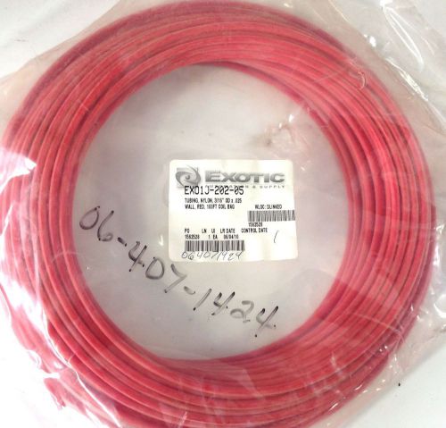 Red nylon tubing 3/16&#034; od x .025 100ft for sale