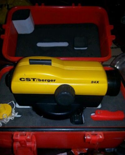 CST berger  24X AUTOMATIC OPTICAL LASER LEVEL w/ CASE &amp; MANUAL