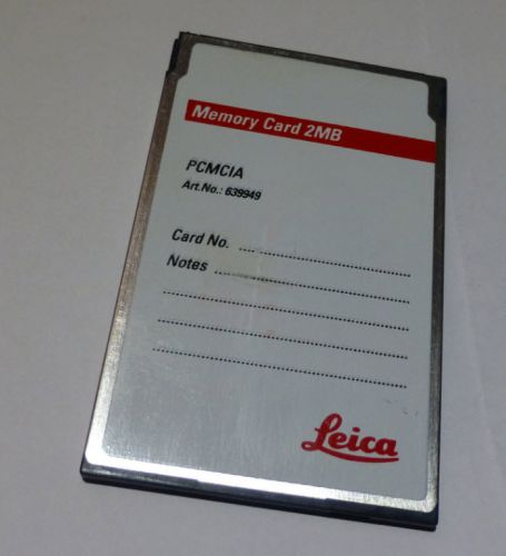 Leica Memory Card 2MB PCMCIA 639949 for Total Station and GPS - newly tested