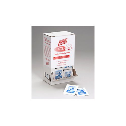 Cleaning wipes individually pre-moistened pack, dispenser box, 1 lot of 100 for sale