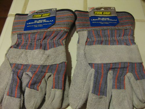 Firm Grip suede leather palm gloves Large