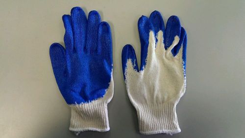 Rubber Coated Palm Gloves Size Mens Large NWOT Lot of 6 Pairs.