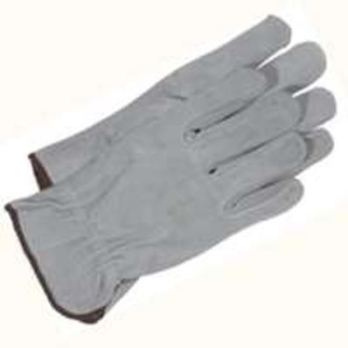 Boss split leather gloves,large, gray for sale