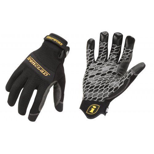 Ironclad BGW-04-L Gripworx Series Gloves, Black, Large New