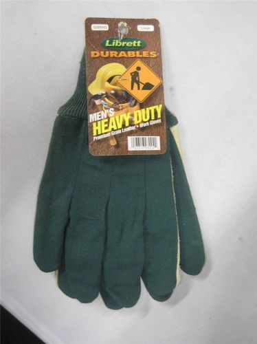 Librett Durables Heavy Duty Premium Grain Leather Palm Work Gloves Gardening