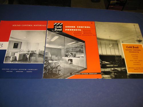 Gold Bond Sound Control Products catalog 3 Lot U S Navy Asbestos