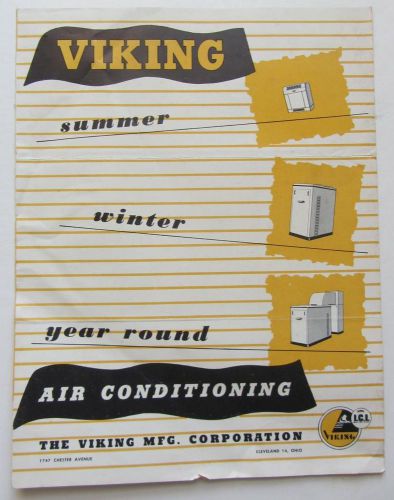 1940&#039;s Viking Air Conditioning Corp. Advertising Brochure + 1 cent postcard OLD