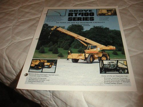1980&#039;s grove rt400 series hydraulic rough terrain crane sales brochure for sale