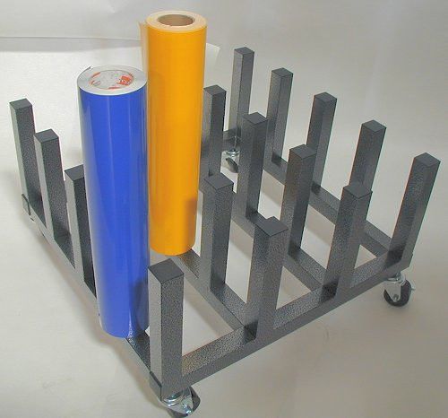 Heavy duty media mover - rolling media rack - holds 20 rolls of 3&#034; core media! for sale