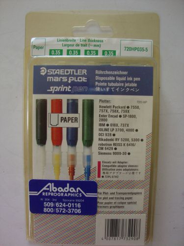 Staedtler Mars Plot Sprint Disposable Liquid Ink Pens Green .35 720HP035-5 Lot B