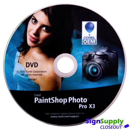 Corel paintshop photo pro x3 oem photo editing software, sealed &amp; new!! for sale