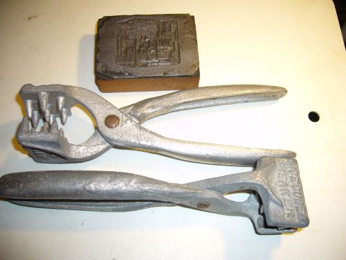 BLOCK ICE TOOL PRINTER BLOCK Ice Making DANDY NYC ANTIQUE VINTAGE