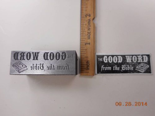 Printing Letterpress Printers Block, Good Word from the Bible, Words