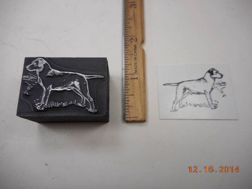 Letterpress Printing Printers Block, Hunting Dog Pointing
