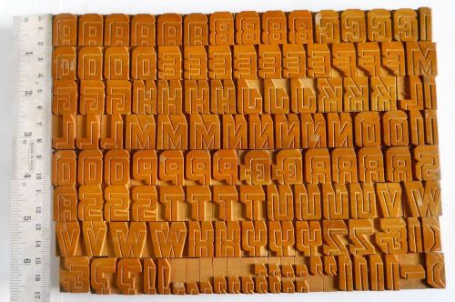 125 piece Vintage Letterpress wood wooden type printing blocks 20mm mint#wb13